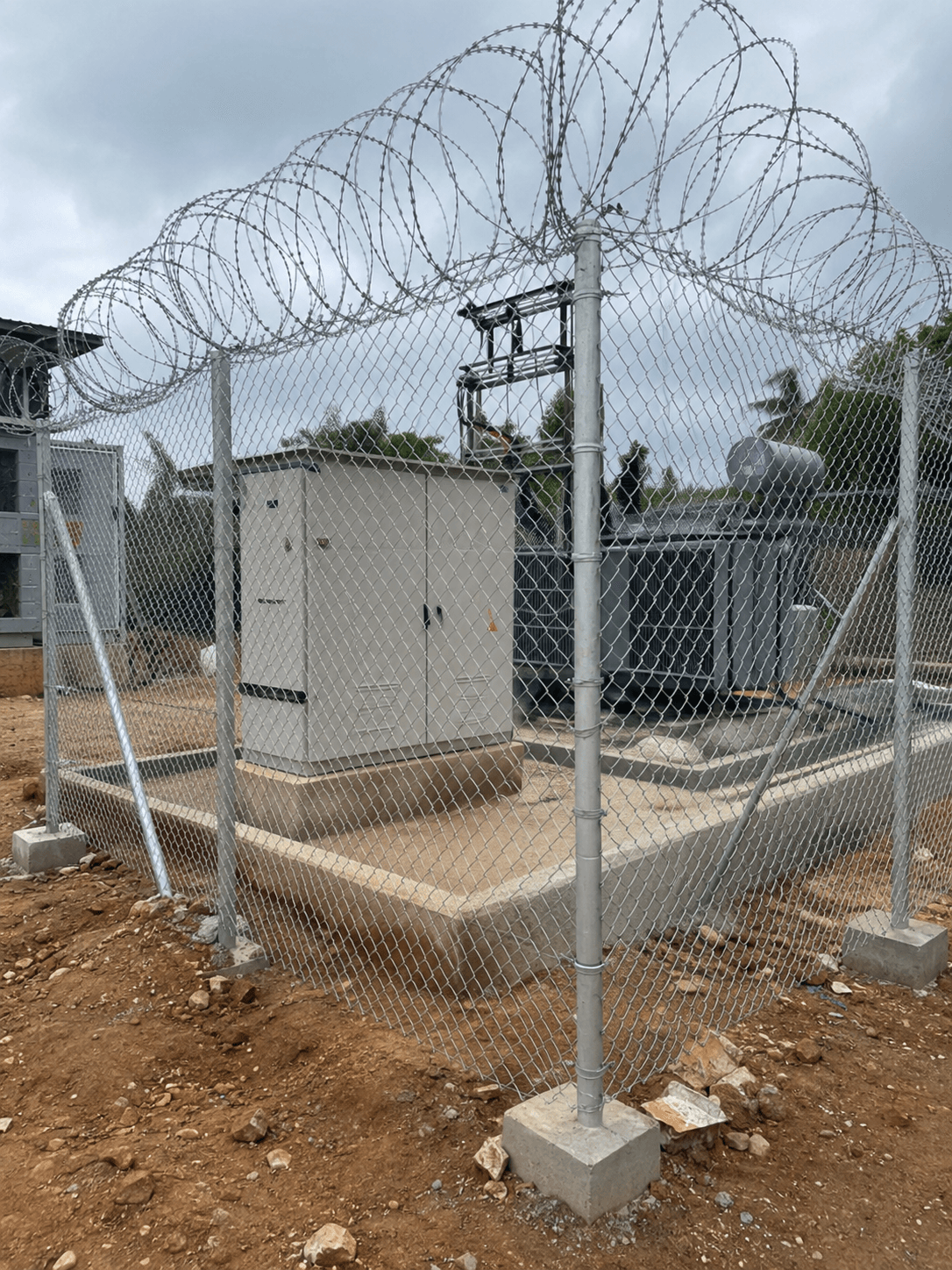 Chain-Link and Razor-Wire Equipment Security Enclosure, project image 1